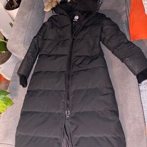 Canada Goose Black Puffer Jacket with Fur Hood